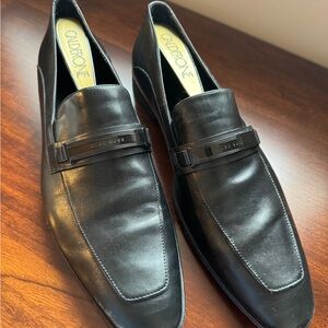 Hugo Boss Black Leather Slip-On Loafers